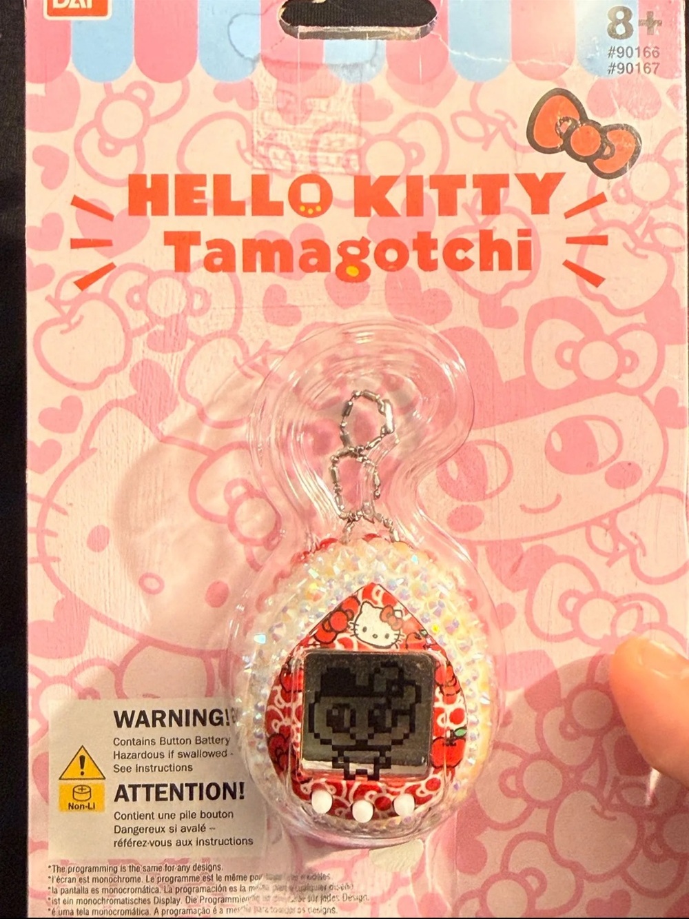 Hello Kitty Tamagotchi Keychain Case in Red and White
